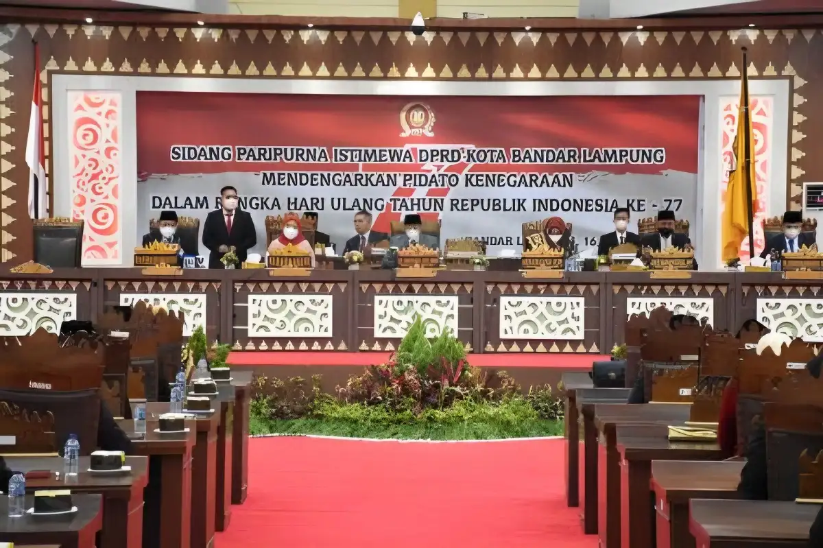Dewan Tanpa Pemimpin Sidang Paripurna Istimewa HUT ke-341 Kota Bandar Lampung Tanpa Kursi Anggota