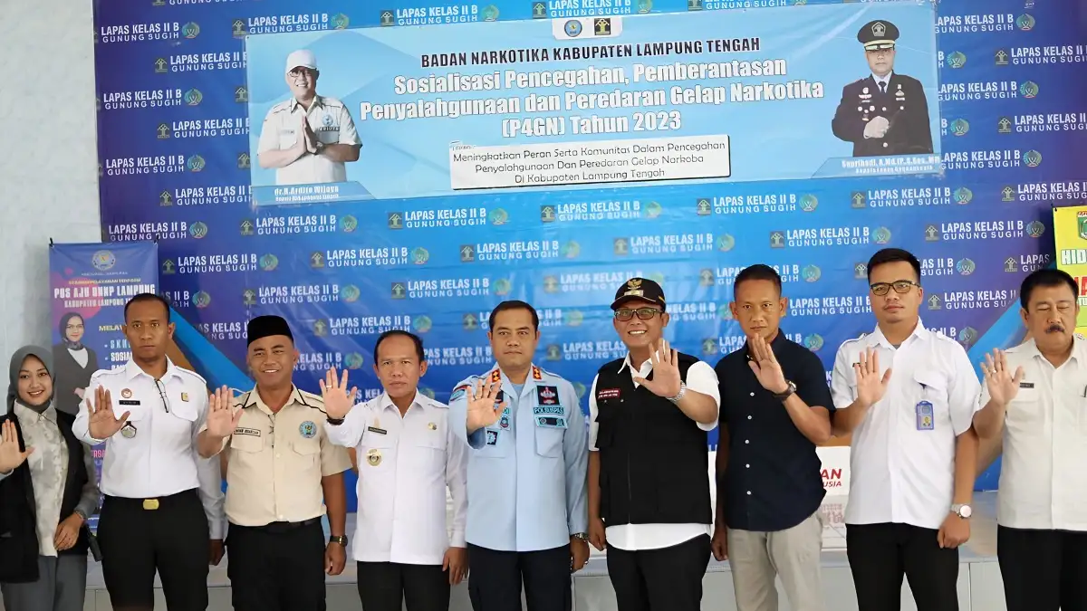 Ini Dia! Wakil Bupati Lampung Tengah Intensif Sosialisasi PG4N untuk Perangi Narkoba di Lapas Gunung Sugih