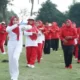 Ketua YJI Lampung Selatan Memimpin Aksi Senam Jantung Bersama Masyarakat Merbau Mataram