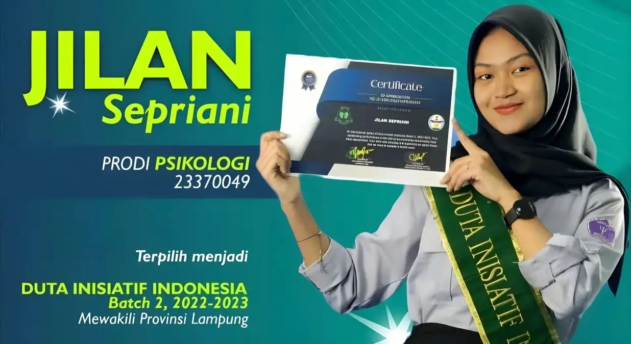 Perempuan Berkarakter Mahasiswi Psikologi Universitas Malahayati Terbang Tinggi sebagai Duta Inisiatif Indonesia Mewakili Lampung