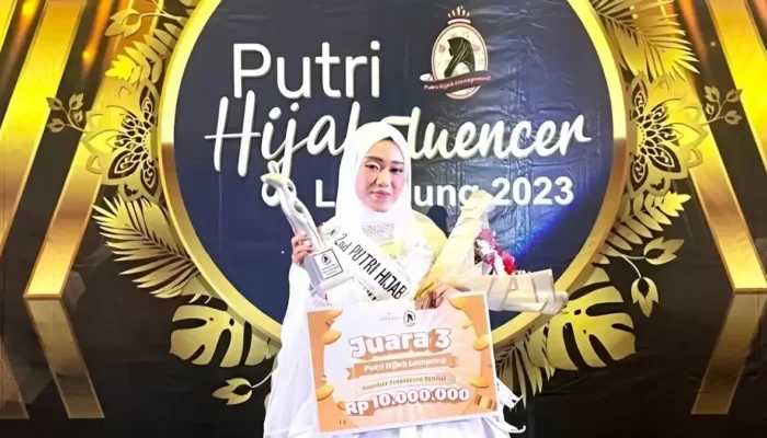 Mahasiswi Unila, Alisha Andayani, Memenangkan Gelar Putri Hijab Fluencer Lampung 2023