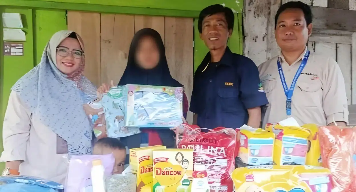 Dinas Sosial Salurkan Bantuan Nutrisi ke 9 Anak Korban Kekerasan Seksual dan HIV AIDS di Lampung Selatan