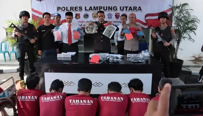 Operasi Agustus 2023: Polres Lampung Utara Berhasil Menangkap 12 Pelaku Kejahatan Mulai dari Pencurian Hingga Penipuan dalam Dua Pekan