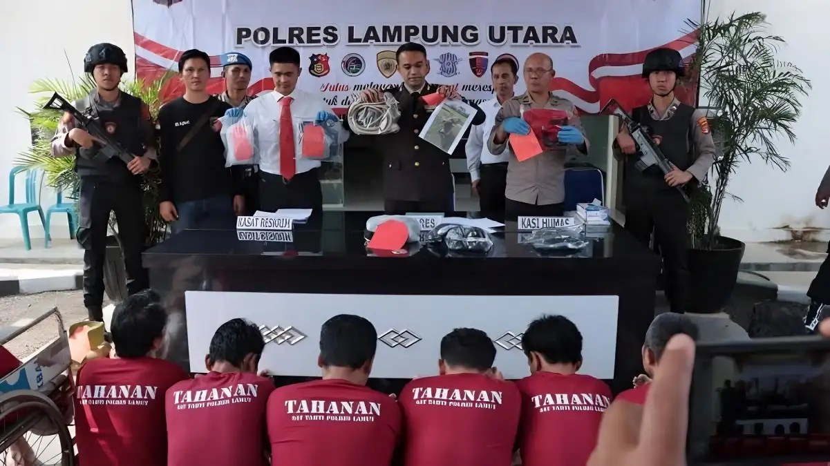 Dua Pekan Agustus 2023, Polres Lampung Utara Tangkap 12 Pelaku Pencurian, Pencabulan, Hingga Penipuan