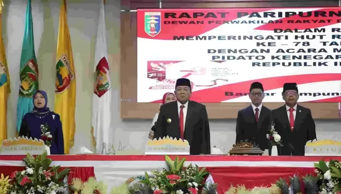 Perayaan HUT RI ke-78: Gubernur dan Wagub Lampung Hadiri Rapat Paripurna Istimewa untuk Mendengarkan Pidato Kenegaraan