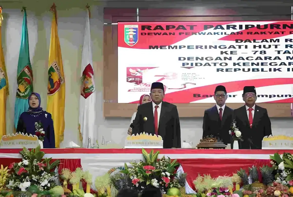 Gubernur dan Wagub Lampung, Ikuti Rapat Paripurna Istimewa HUT RI ke-78 Agenda Mendengarkan Pidato Kenegaraan