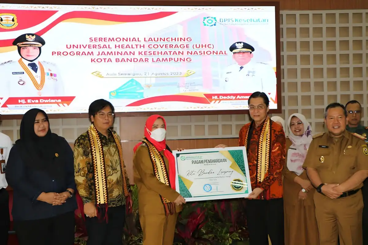 Launching UHC, Pemkot Bandar Lampung Pastikan 96,16 Persen Penduduknya Terdaftar Peserta JKN-KIS