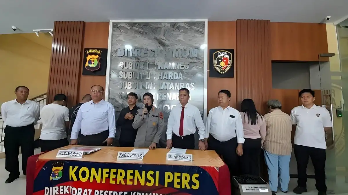 Polda Lampung Limpahkan Empat Tersangka Perdagangan Orang Terhadap 24 Warga NTB ke Kejaksaan