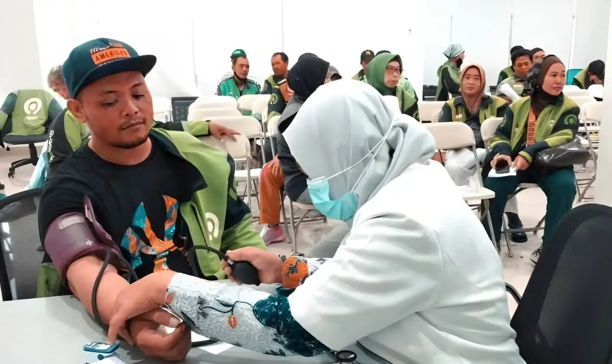 Ratusan Pengemudi Gojek Lampung Dapat Pemeriksaan Kesehatan Gratis