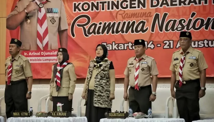 Perwakilan Pramuka Lampung, Dipimpin Wagub Chusnunia, Berangkat ke Raimuna Nasional XII di Cibubur