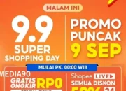 9.9 Badai Diskon! Voucher Shopee: Hemat hingga 90% di Hari Ini!