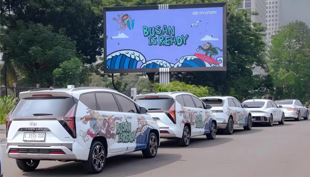 Promosikan Busan, Stargazer X Hingga Ioniq 6 Berbalut K-Graffiti Lalu-Lalang Di Jakarta
