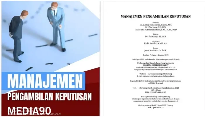Publikasi Buku Manajemen Pengambilan Keputusan oleh Wakil Rektor I Universitas Malahayati