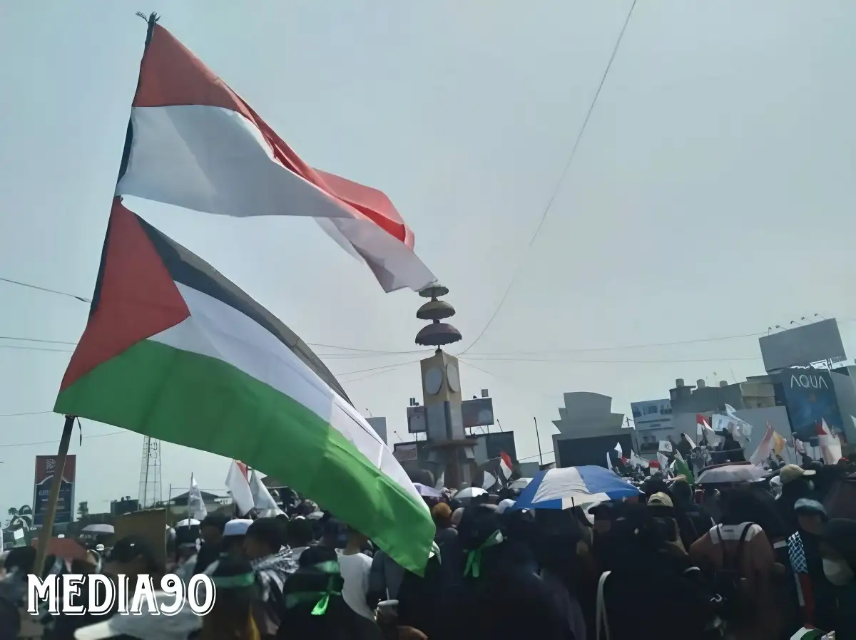 Aksi Damai Dihari Santri, Aliansi Lampung Bersama Palestina Serukan Kutuk dan Boikot Produk Zionis