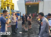 Diduga Truk Paket J&T Memicu Kebakaran Kapal Ferry Tranship 1 di Pelabuhan Bakauheni
