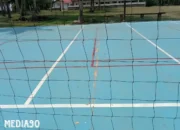 Teguran Pahit: Lapangan Bola Voli Baru di Pekon Labuhan Pulau Pisang Pesisir Barat Mengalami Kerusakan Berat