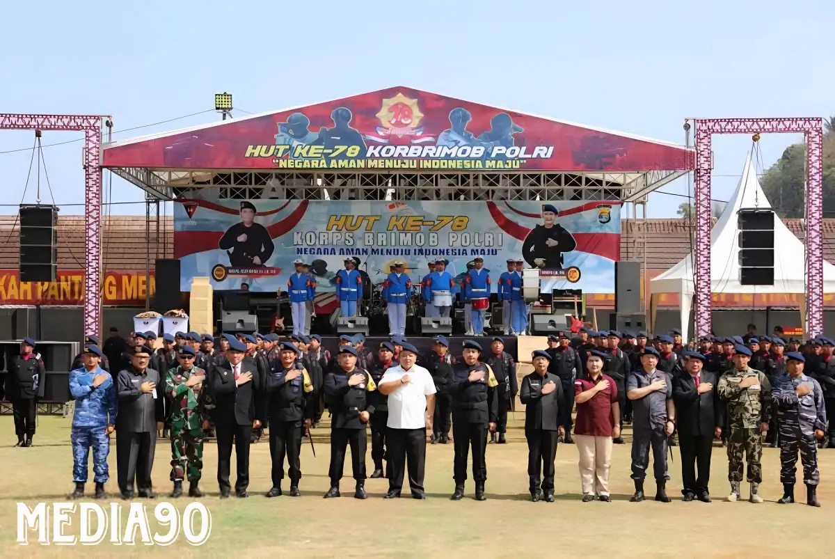 Gubernur Arinal Hadiri Upacara Peringatan HUT Brimob ke-78, Inspektur Upacara Kapolda Lampung