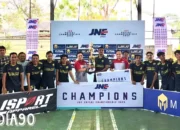 Keberhasilan JNE Lampung dalam Menyelenggarakan Turnamen Futsal Championship 2023, Gudang Garam Emerges as the Victorious Champion