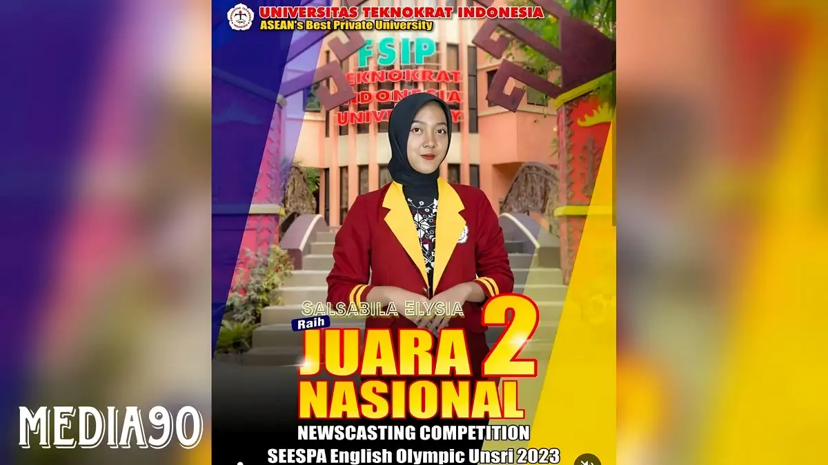 Mahasiswa Teknokrat Indonesia Salsabila Elysia Juara Nasional Newscasting Competition SEO 2023