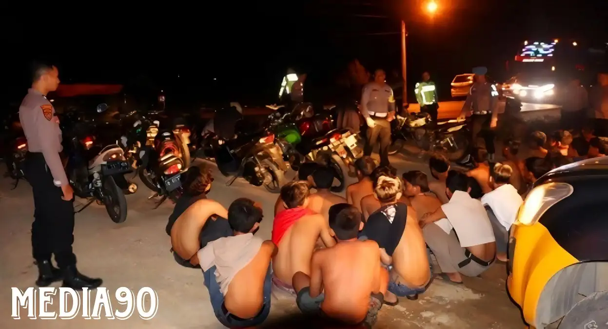 Razia Balap Liar di Bulukarto hingga Gadingrejo Pringsewu, 29 Motor Dikerangkeng, 50 Pemuda Diangkut