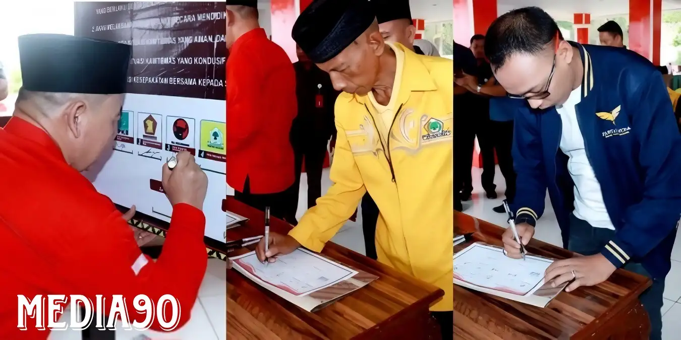 Teken Deklarasi Damai, Seluruh Elemen Kompak Ciptakan Pemilu 2024 Aman dan Berintegritas di Lampung Selatan