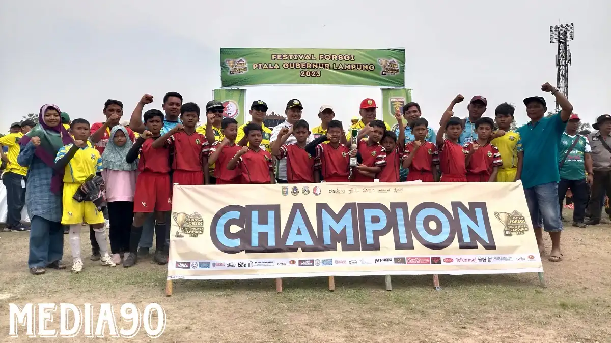 Tumbangkan Pesawaran, Forsgi Lampung Selatan U12 Juarai Piala Gubernur Lampung 2023
