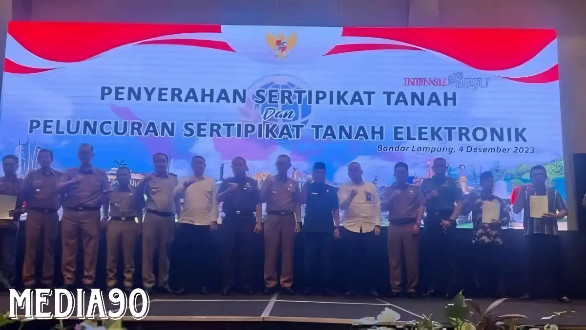 Menteri ATR BPN Luncurkan Sertifikat Elektronik di Lampung, Sekda Lampung Selatan Ikut Partisipasi