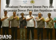 Polda Lampung dan Dewan Pers Berikan Perlindungan Kemerdekaan Pers dan Kebebasan Berpendapat