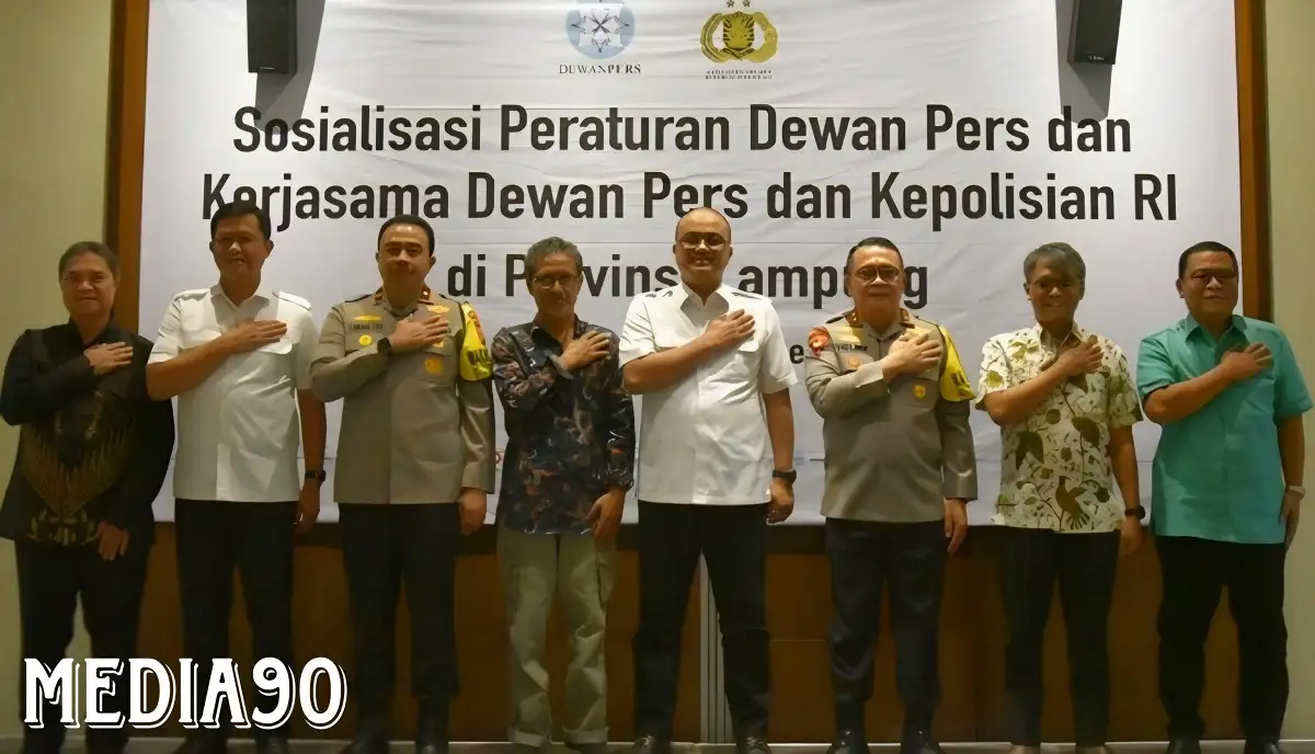 Polda Lampung dan Dewan Pers Berikan Perlindungan Kemerdekaan Pers dan Kebebasan Berpendapat
