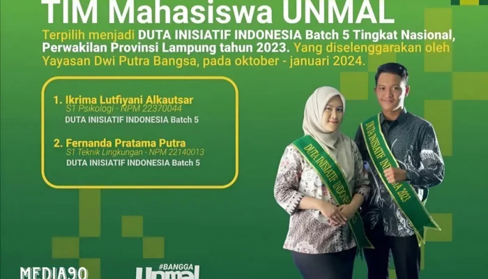 Keberhasilan Dua Mahasiswa Universitas Malahayati sebagai Duta Inisiatif Indonesia Batch 5 Mewakili Keberanian Lampung