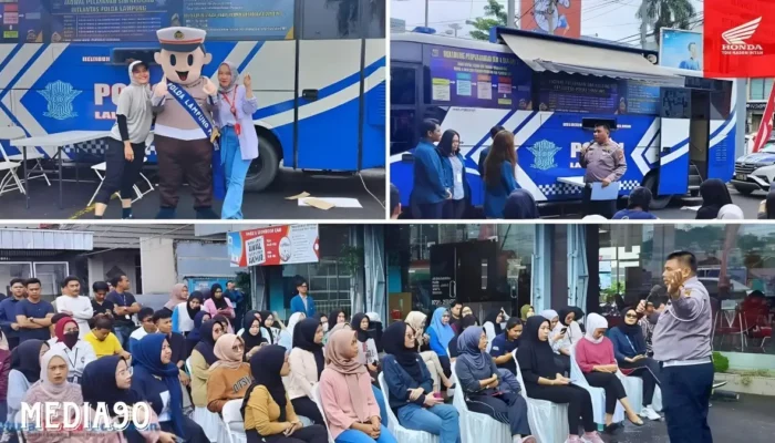 Kolaborasi Efektif: Unit Satlantas dan SIM Keliling TDM Raden Intan Bandar Lampung Raih Antusiasme Warga