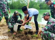 Tentara Tanam Asri: Koramil Rawajitu Menanam 100 Pohon Buah di Oasis Tambak Dipasena Tulang Bawang
