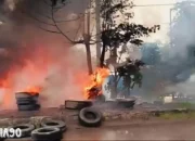 Tambal Ban dan Vulkanisir Depan UT Rajabasa Bandar Lampung Terbakar, Kerugian Ditaksir Rp150 Juta