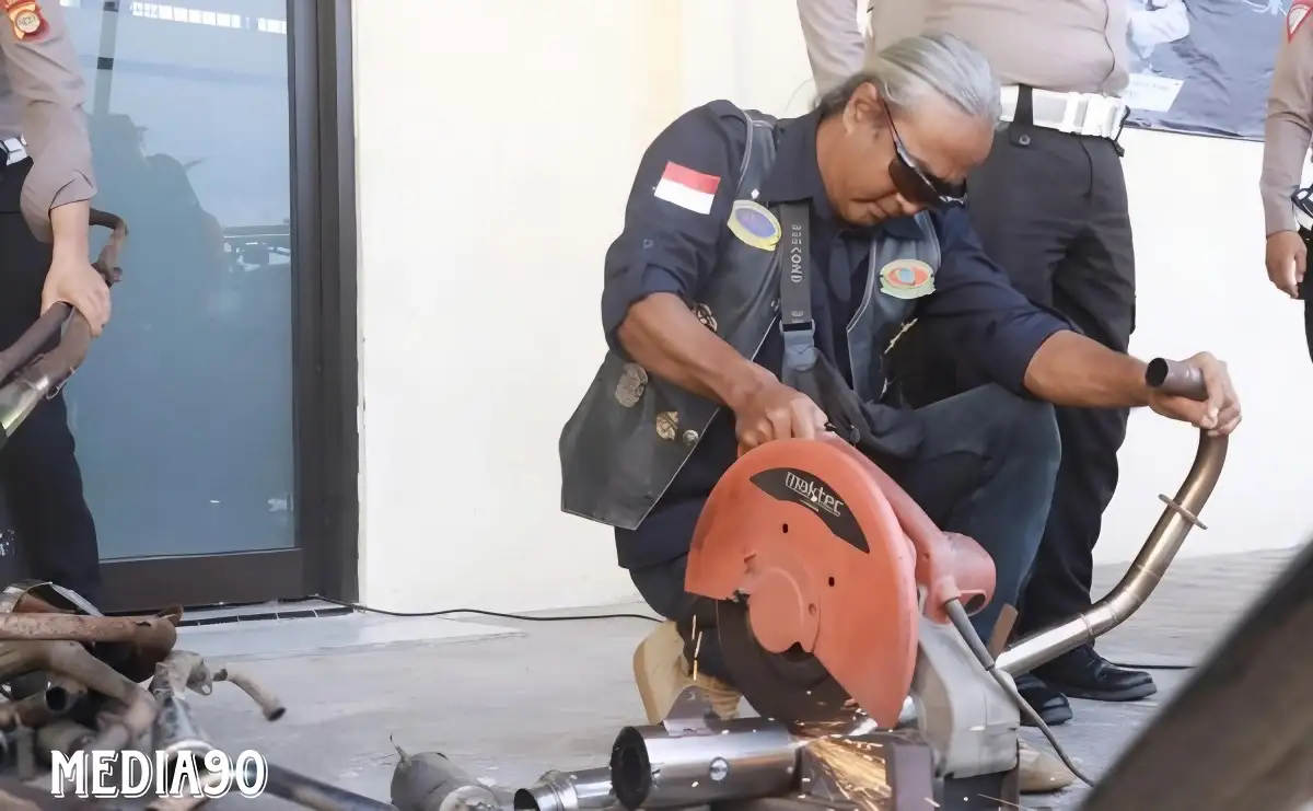 Target Zero Brong, Satlantas Polres Lampung Selatan Tindak 105 Pemotor Knalpot Brong