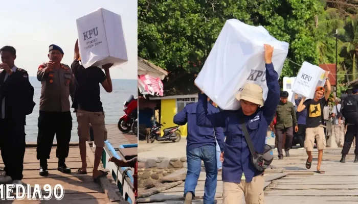 Pemilu: 40 Kotak Logistik Dikirim ke Pulau Sebesi Lampung Selatan dengan Perlengkapan Plastik dan Pelampung