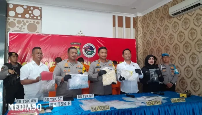 Operasi Enam Bulan Polresta Bandar Lampung Berbuah Sukses: Lima Bandar Narkoba Dibekuk!
