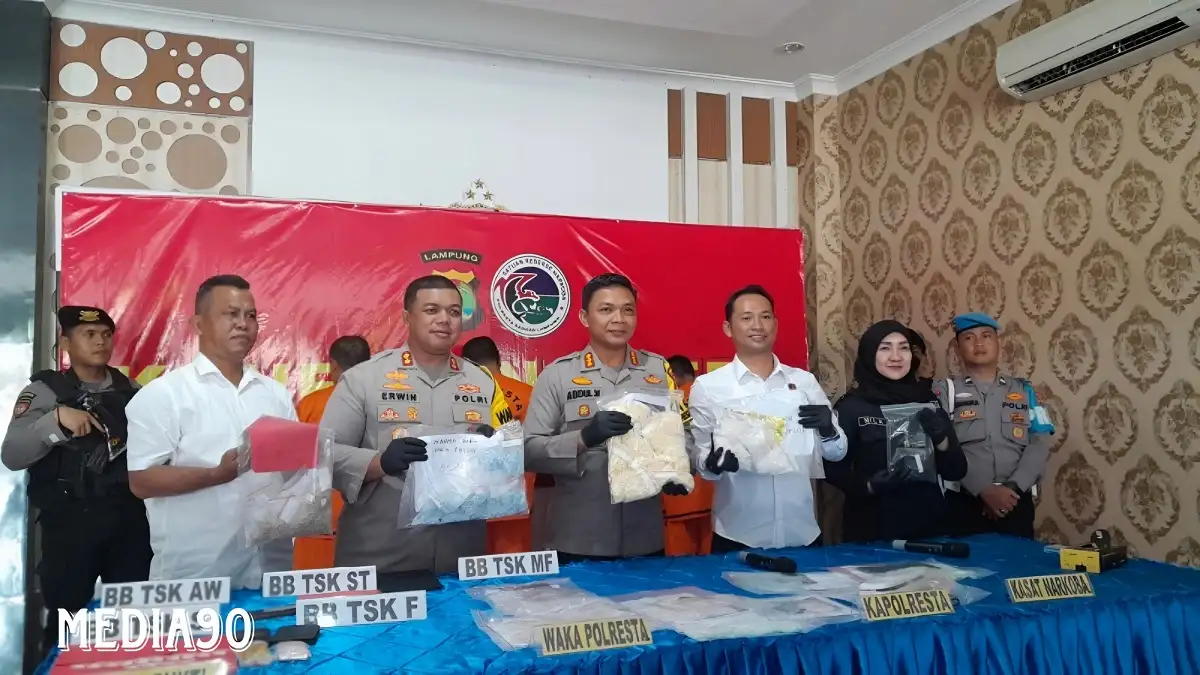 Enam Bulan Beraksi, Polresta Bandar Lampung Tangkap Lima Bandar Narkoba ini