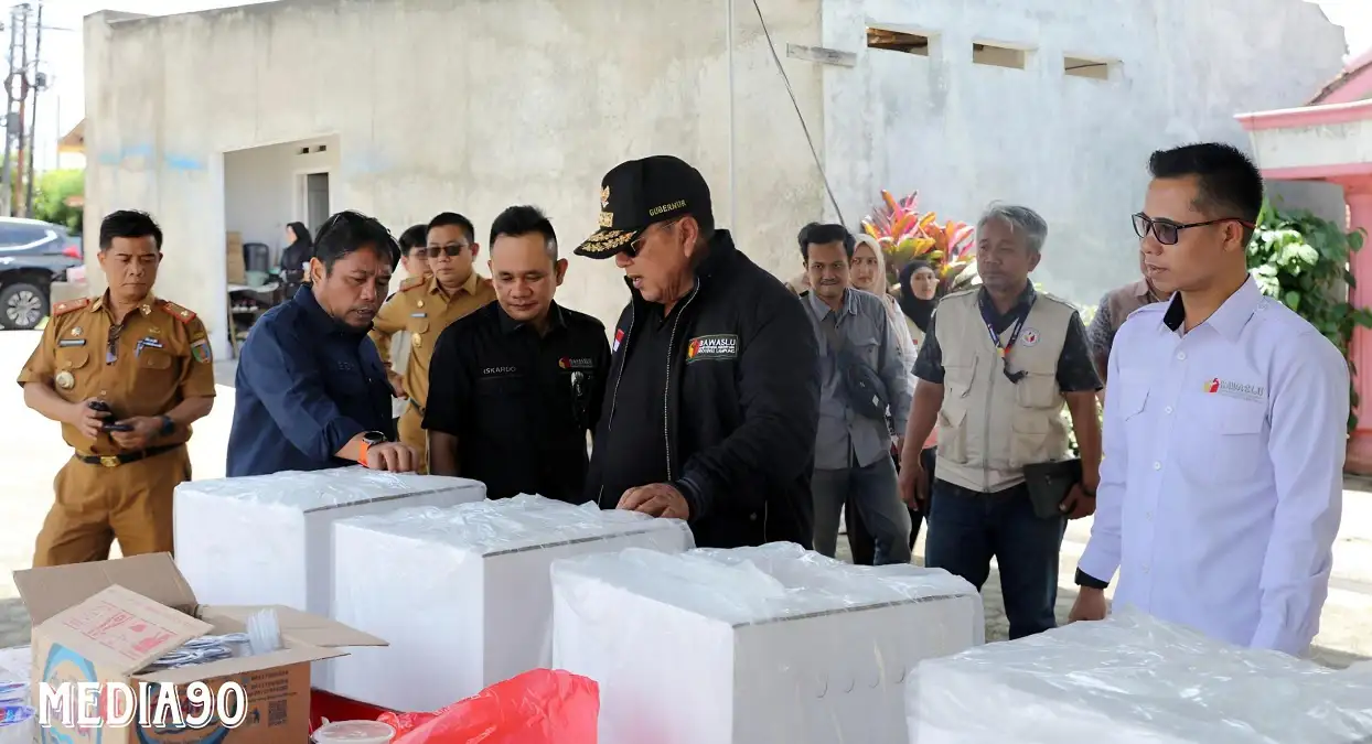 Gubernur Lampung Tinjau Kesiapan TPS di Bandar Lampung, Jelang Pencoblosan Pemilu