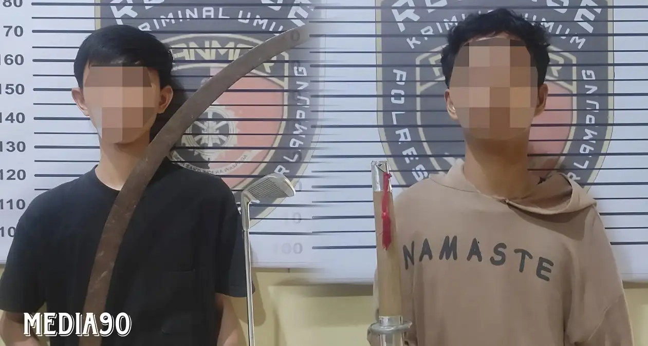 Hendak Tawuran di Pahoman, Dua Remaja ini Terjaring Razia Polisi Bawa Senjata