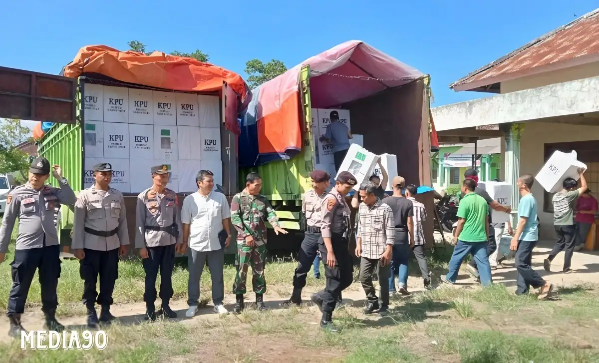 Pemungutan Suara di Pringsewu Siap Digelar, Dikawal Ketat Logistik Pemilu Telah Dikirim ke Seluruh Kecamatan