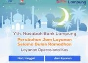 Jam Operasional Bank Lampung Selama Ramadan Mengalami Perubahan