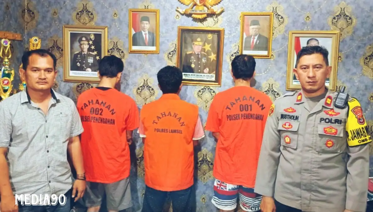 Bobol Toko Emas Rejeki Pasar Bakauheni Lampung Selatan, Tiga Pria ini Gondol Perhiasan Rp150 Juta