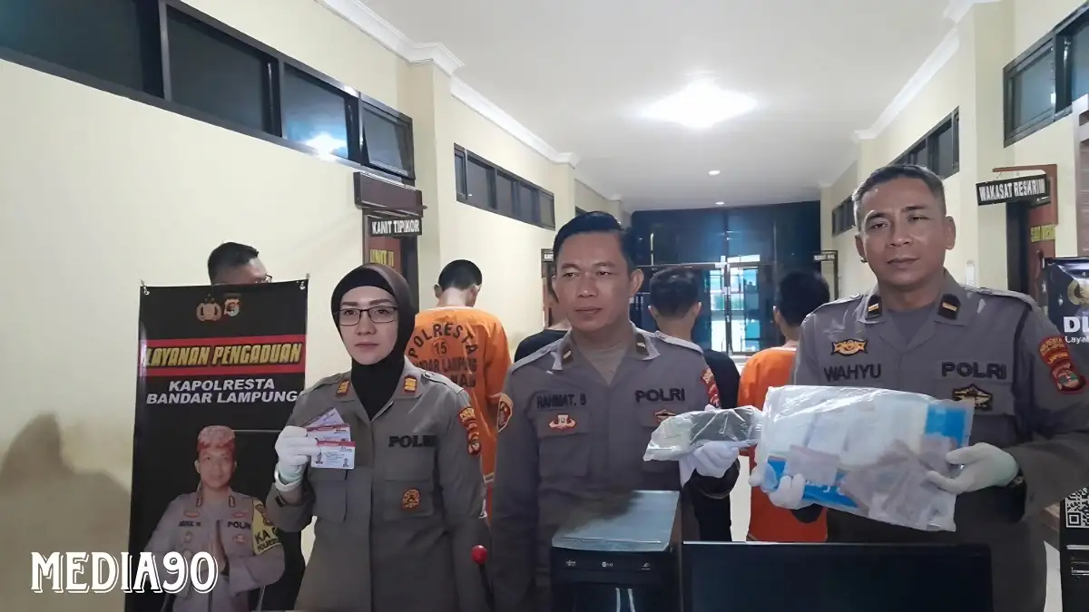 Palsukan SIM, Empat Sekawan ini Ditangkap Polresta Bandar Lampung