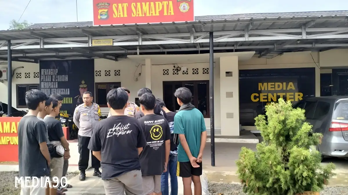 Subuh Resahkan Warga, 10 Remaja Terjaring Razia Polisi Hendak Balap Liar di Way Bungur Lampung Timur