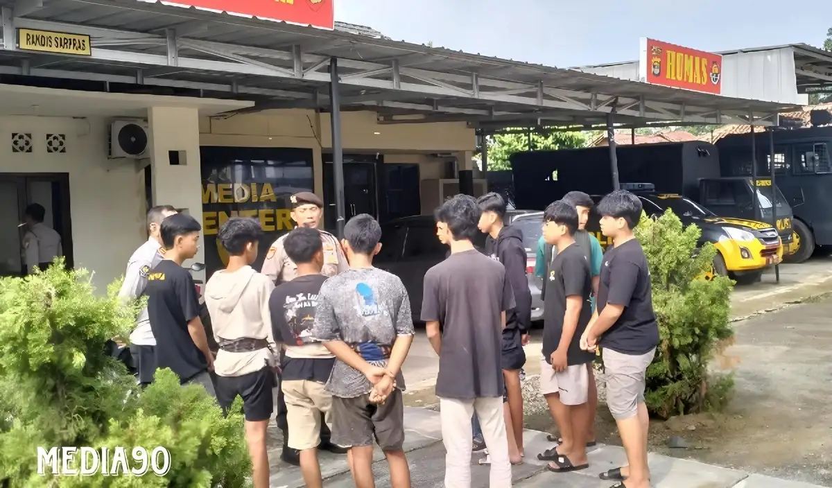 Terlibat Balap Liar di Toto Projo Way Bungur Lampung Timur, Polisi Angkut 10 Remaja ini