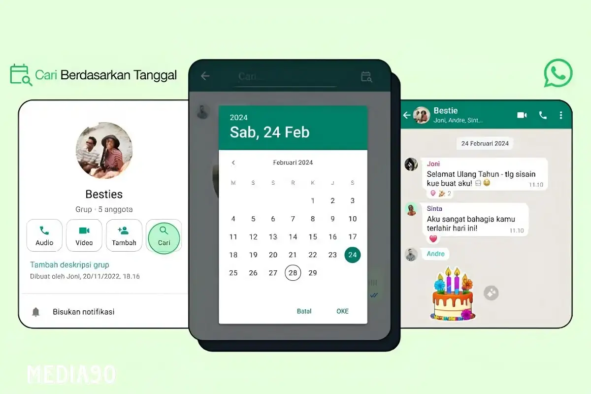 WhatsApp Android dapat fitur baru yang mempermudah kamu menemukan pesan lama berdasarkan tanggal
