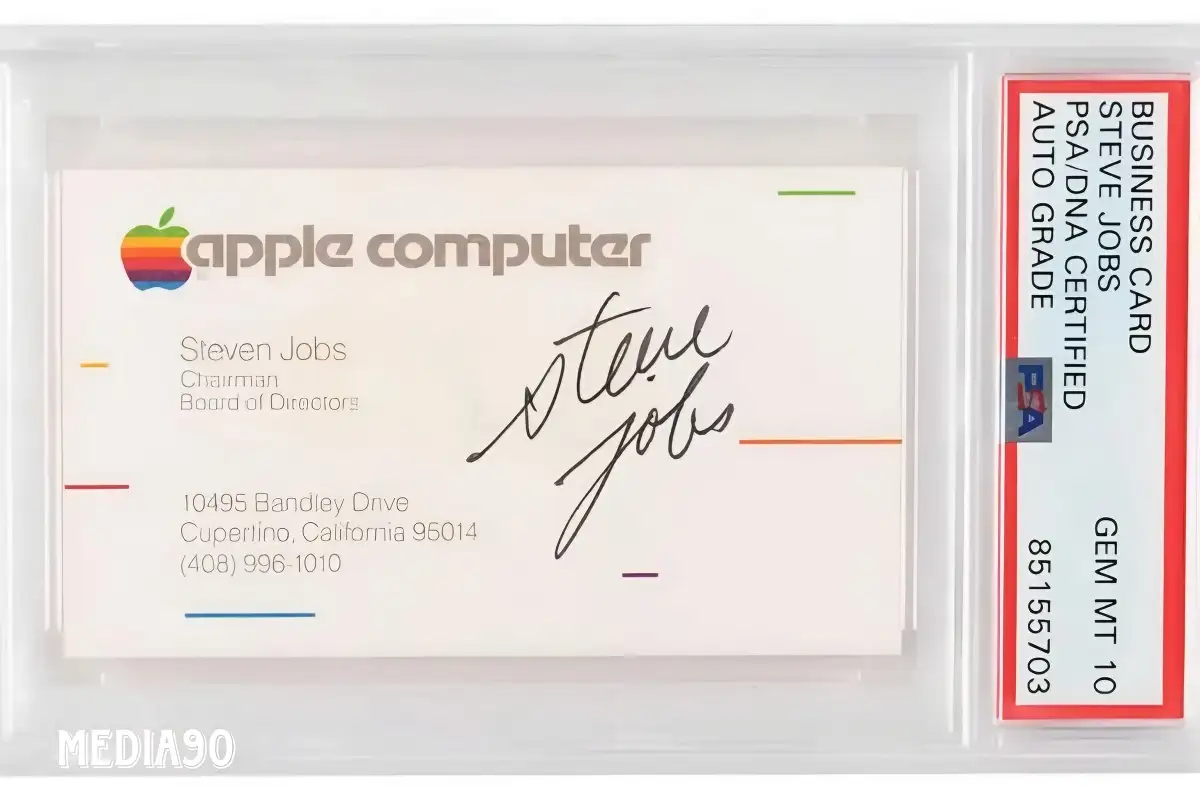 Wow! Kartu nama yang ditandatangani Steve Jobs laku terjual seharga Rp2,8 miliar dalam acara lelang