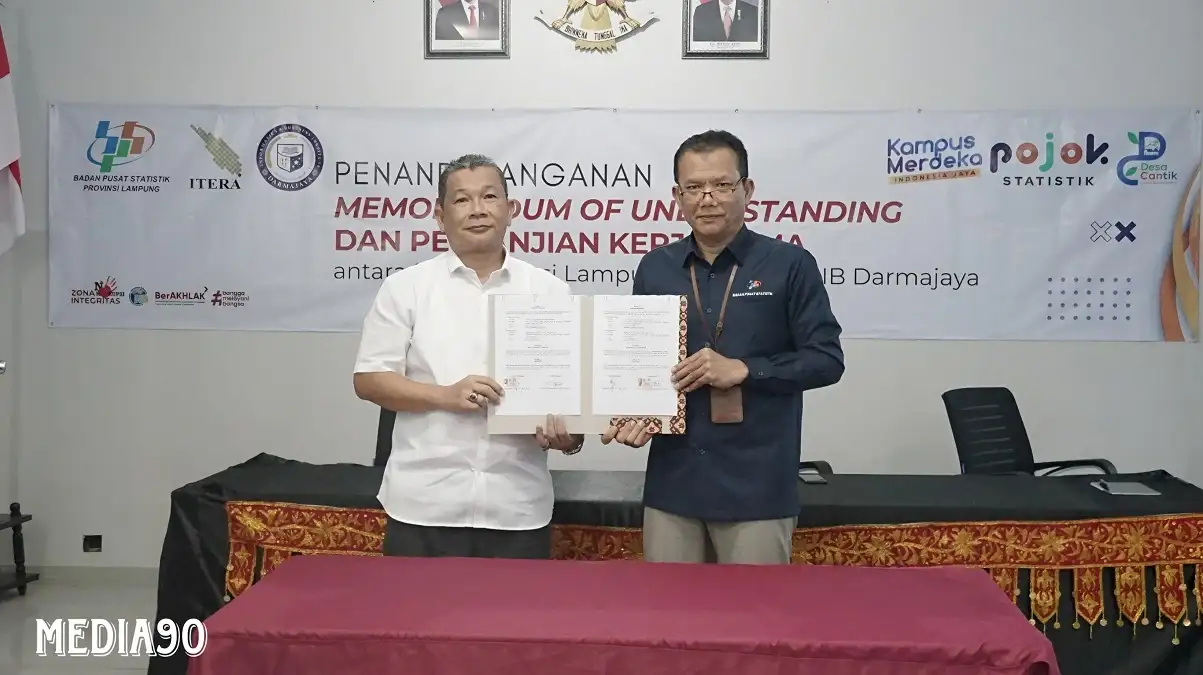 BPS Provinsi Lampung – IIB Darmajaya MoU dan PKS Pojok Statistik Hingga Desa Cantik