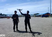 Pantau dari Udara: Brimob Polda Lampung Terjun ke Pelabuhan Bakauheni dan Destinasi Wisata dengan Tim Drone
