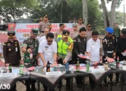 Polres Lampung Selatan Lakukan Operasi Ramadan, Musnahkan Ratusan Miras dan Tuak